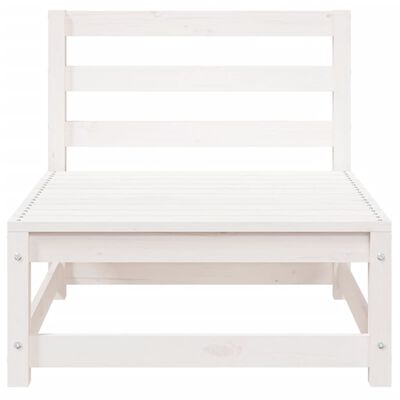 vidaXL Garden Sofa 2-Seater White Solid Wood Pine