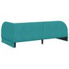 vidaXL Corner Bed Frame with Headboard Turquoise 90 cm x 190 cm Velvet