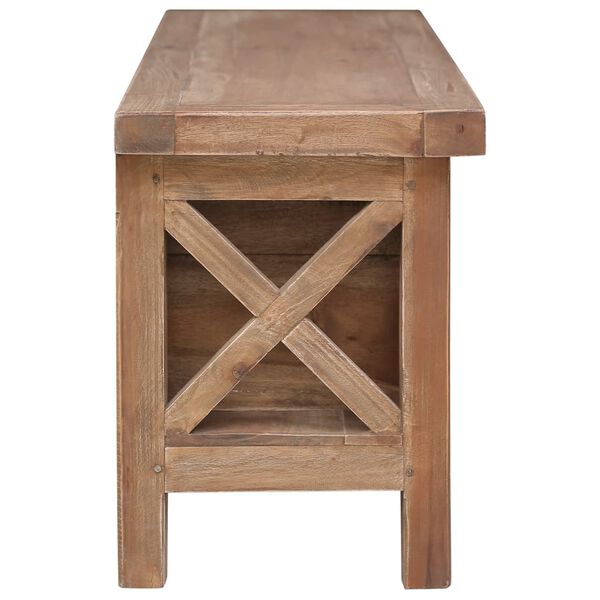 vidaXL TV Cabinet with 3 Drawers 120x30x40 cm Solid Mahogany Wood