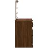 vidaXL Dressing Table with LED Lights Brown Oak 90x42x132.5 cm