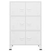 vidaXL Industrial Storage Chest White 75x40x115 cm Metal