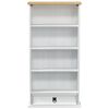 vidaXL CD cabinet White 52 x 17.5 x 103 cm Solid Pine Wood