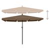 vidaXL Garden Parasol with Pole 210x140 cm Taupe