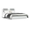 vidaXL Bed Frame without Mattress White 135x190 cm