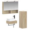 vidaXL Bathroom Cabinet Set 4 pcs Sonoma Oak Engineered Wood