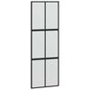 vidaXL Sliding Door with Hardware Set 90x205 cm Tempered Glass&Aluminium