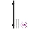 vidaXL Cabinet Handles 20 pcs Black 224 mm Stainless Steel