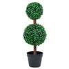vidaXL Artificial Boxwood Plant with Pot Ball Shaped Green 60 cm
