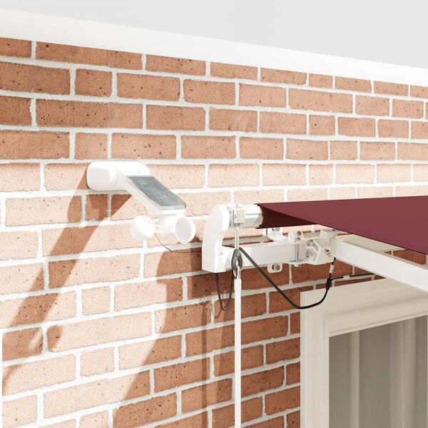 vidaXL Automatic Retractable Awning with LED Burgundy 300x250 cm