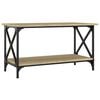 vidaXL Coffee Table Sonoma Oak 80x45x45 cm Engineered Wood and Iron