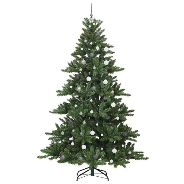 vidaXL Artificial Hinged Christmas Tree Green 240 cm PVC and Steel