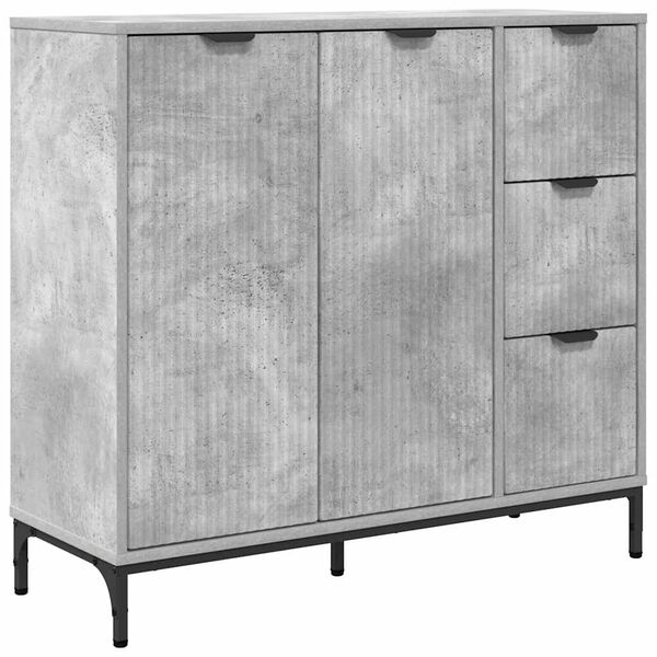 vidaXL Sideboard Concrete Grey 89.5 x 33 x 82 cm Engineered Wood