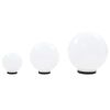 vidaXL LED Bowl Lamp Set 3 Pieces Spherical 20/30/40 cm PMMA