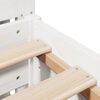 vidaXL Bed Frame without Mattress White 120x190 cm Small Double Solid Wood Pine