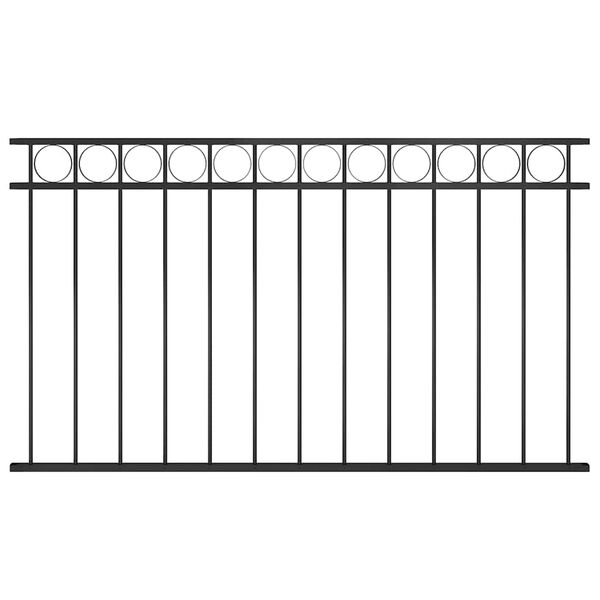 vidaXL Fence Panel Assen Steel 1.7x0.8 m Black