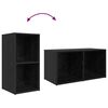 vidaXL TV Cabinet Set Wall-mounted 8 pcs Black Oak Engineered Wood