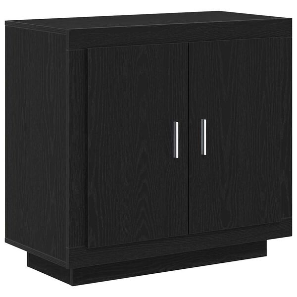 vidaXL Sideboard Black Oak 80 x 40 x 75 cm Engineered Wood