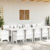 vidaXL Garden Dining Set 15 pcs White Polt rattan