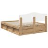 vidaXL Bed Frame Artisian Oak 150 x 200 cm Solid Pine Wood