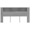 vidaXL Headboard Cabinet Grey Sonoma 200x18.5x104.5 cm