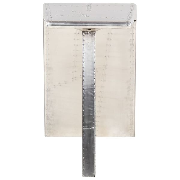 vidaXL Aviator Desk Silver 112x50x76 cm Metal