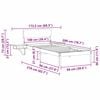 vidaXL Bed Frame with Headboard Wax Brown 100 x 200 cm Solid Pine Wood