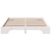 vidaXL Bed Frame White 140 x 200 cm Solid Pine Wood