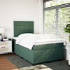 vidaXL Box Spring Bed with Mattress Dark Green 120x200 cm Velvet