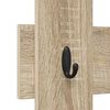 vidaXL Wall-Mounted Coat Rack Wall-mounted Sonoma oak 60 x 3 x 82 cm