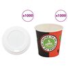 vidaXL Paper Coffee Cups with Lids 1000 pcs 4oz 120ml