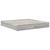 vidaXL Storage Bed Grey Sonoma 200 x 200 cm Engineered Wood