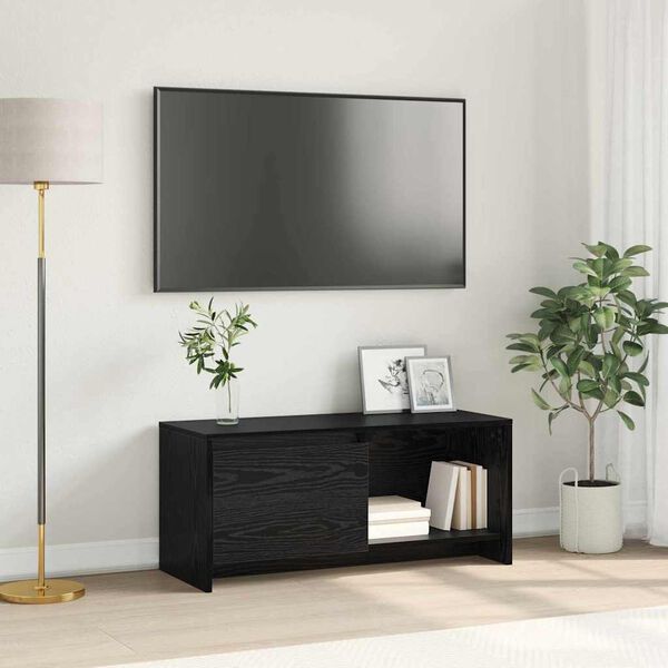 vidaXL TV Cabinet Set Black Oak 90 x 35 x 40 cm Engineered Wood