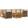 vidaXL Outdoor Sofa Set 7 pcs Natural Solid Acacia Wood