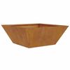 vidaXL Garden Planter Rusty 40 x 40 x 15 cm Weathering Steel