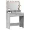 vidaXL Dressing Table Grey Sonoma 75.5 x 41 x 135 cm Engineered Wood