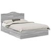 vidaXL Storage Bed Grey Sonoma 160 x 200 cm Engineered Wood