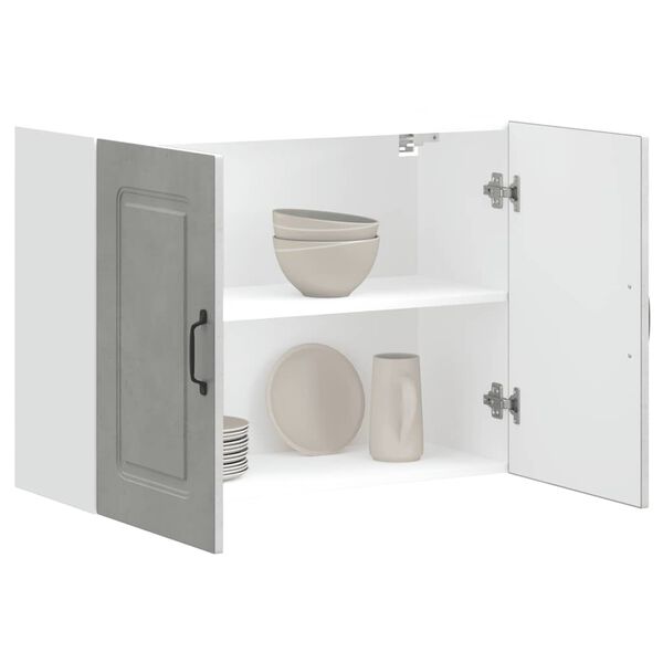 vidaXL Kitchen Wall Cabinet Kalmar Concrete Grey Engineered Wood