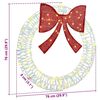 vidaXL Wreath with 60 LEDs Warm white 75 cm PET