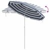 vidaXL Beach Parasol Blue and white 161 x 193 cm Polyester