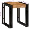 vidaXL Nesting Table 3 pcs Brown and Black Solid Mango Wood and Metal