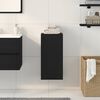 vidaXL Wall-mounted Cabinet Black Oak 32x20x67 cm Engineered Wood