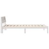 vidaXL Bed Frame with Headboard White 75 x 190 cm Solid Pine Wood