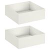 vidaXL Garden Planter 2 pcs White 60 x 60 x 20 cm Cold-rolled Steel