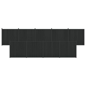 vidaXL Fence Panel 9 pcs WPC and Aluminium Black