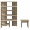 vidaXL Shoe Cabinet with Shelf 2 pcs Sonoma Oak Engineered Wood