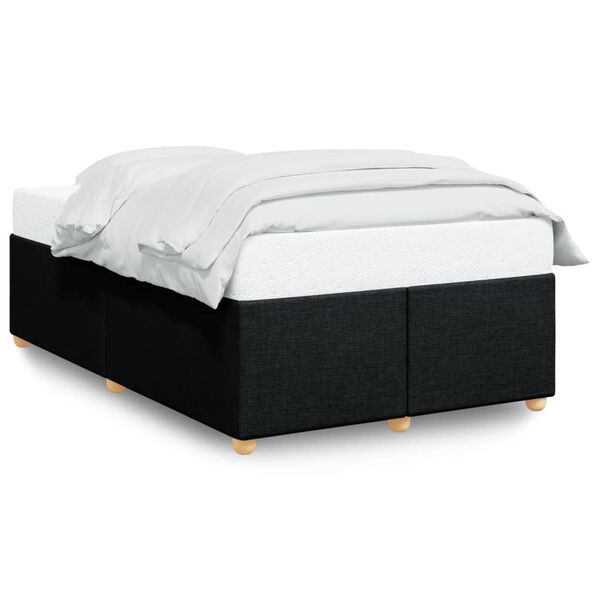 vidaXL Bed Frame without Mattress Black 120x190 cm Small Double Fabric