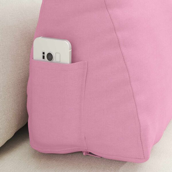 vidaXL Back Pillow Pink 60 x 20 x 50 cm Fabric