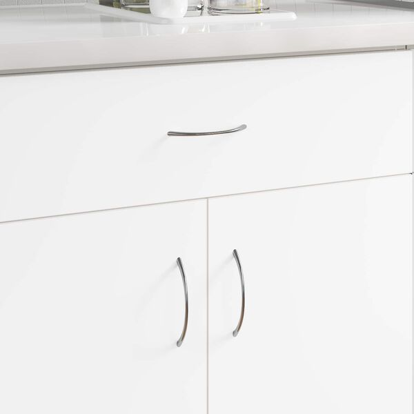 vidaXL Handle 12 pcs Silver 107 x 3.6 x 23 mm Stainless Steel