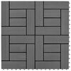 vidaXL Decking Tile 11 pcs Grey 30 x 30 cm WPC
