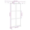 vidaXL Sliding Door with Hardware Set 102,5x205 cm Tempered Glass&Aluminium
